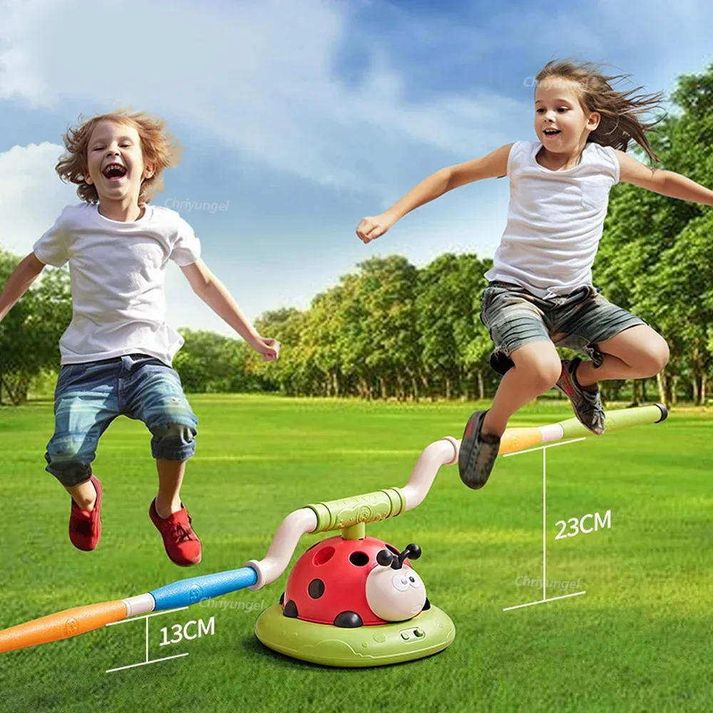 Musical Jump Sports Toys Multifunction Toss Ring Game Toy and Shooting Launcher for Kids Fitness Training Home Outdoor Game