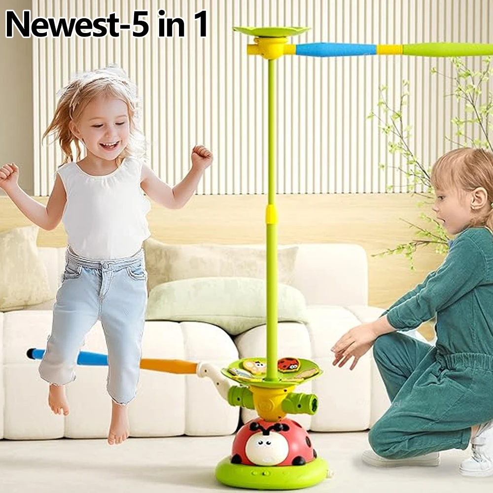 Musical Jump Sports Toys Multifunction Toss Ring Game Toy and Shooting Launcher for Kids Fitness Training Home Outdoor Game