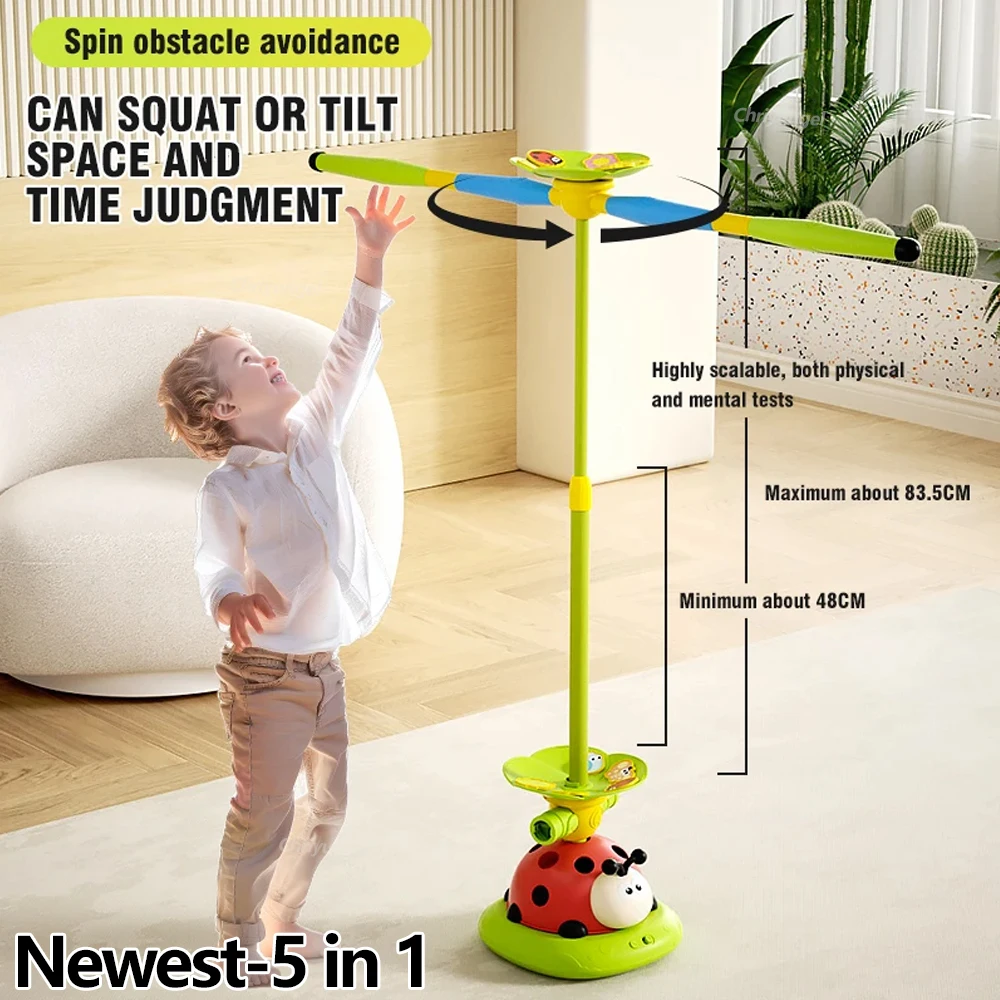 Musical Jump Sports Toys Multifunction Toss Ring Game Toy and Shooting Launcher for Kids Fitness Training Home Outdoor Game