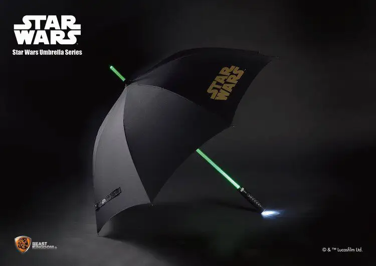Ready in Stock-Beast Kingdom 1:1 Star Wars LED Illuminated Lightsaber Straight Handle Umbrella Prop Umbrella Toy Gift