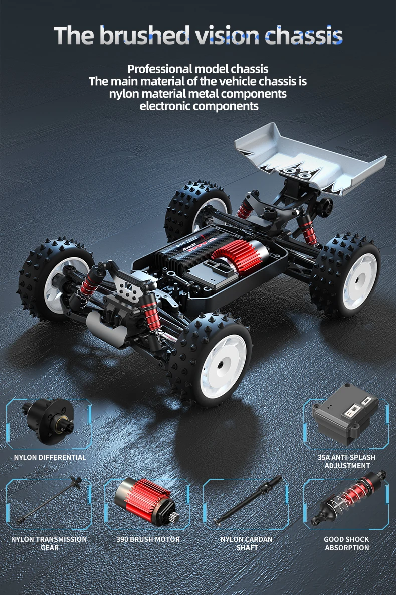 S911PRO 1:16 4WD RC Car 70KM/H or 50KM/H Remote Control Cars High Speed Drift Brushless Monster Truck For Kids VS Wltoys 144001