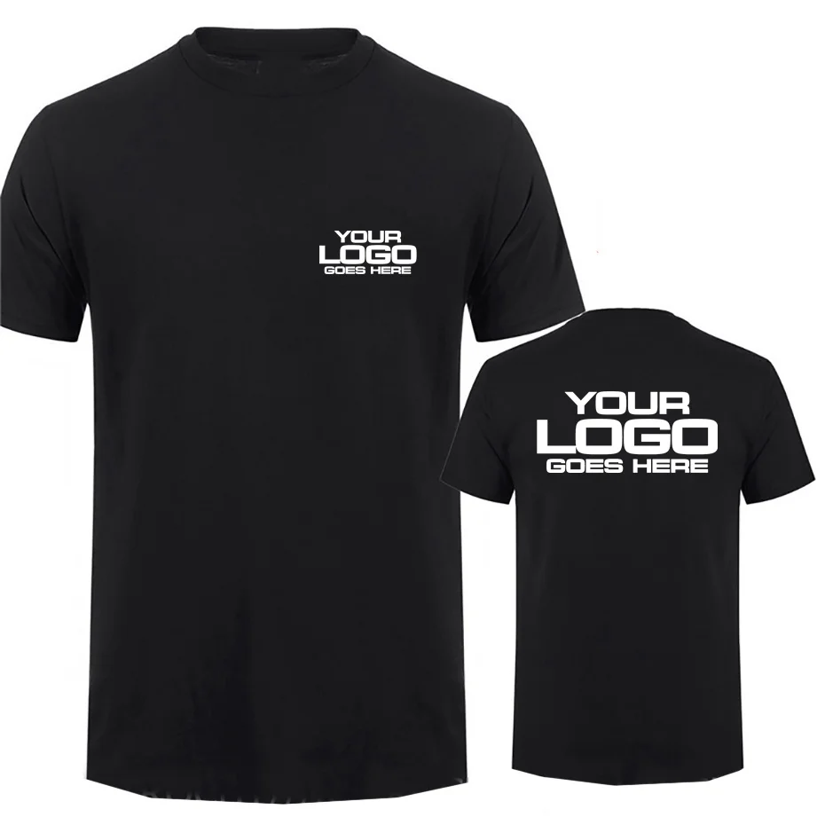 Customized Your Design Here T Shit Text Name Tsihrt Add Your Own Message Men's T-shirt Personalized Tees Custom Cotton Tshirt