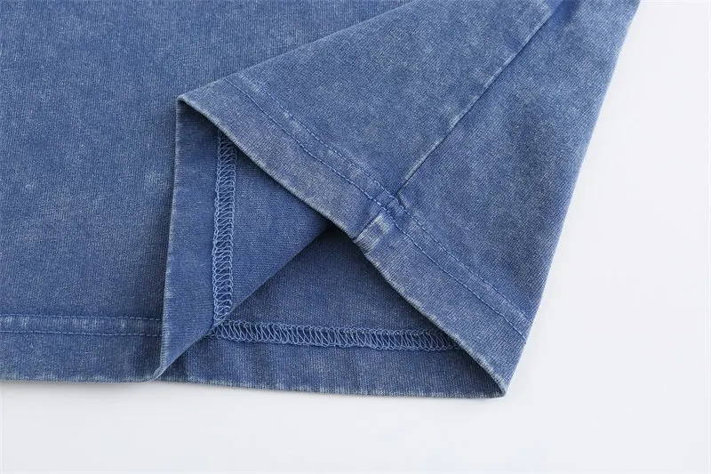 Summer 230g Retro Heavyweight Pure Cotton Round Neck T-shirt Custom Washed Loose Short Sleeved Oversize Men Top