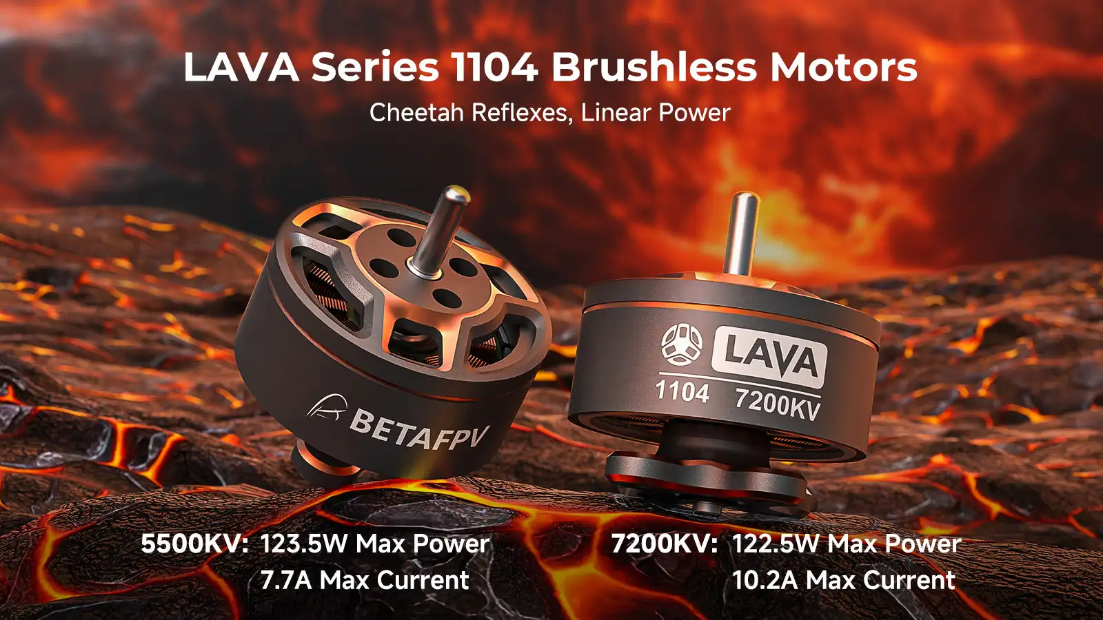 BETAFPV LAVA 1104 5500KV Brushless Motors 1.5mm Shaft 2218 3 Paddle Propeller For Pavo20 Pro Brushless Bwhoop Quadcopter