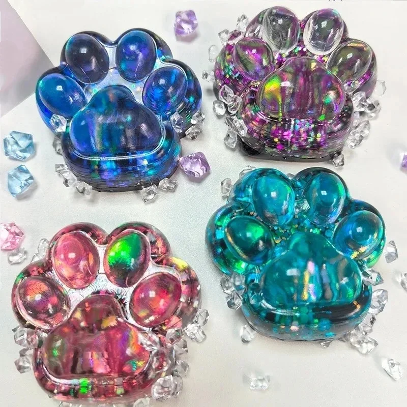Taba Squishy Cat Paw Squeeze Toys Kawaii Sticky Squishies Fidget Toys for Birthday Party Favors Novelty Things for Kids Adults 
