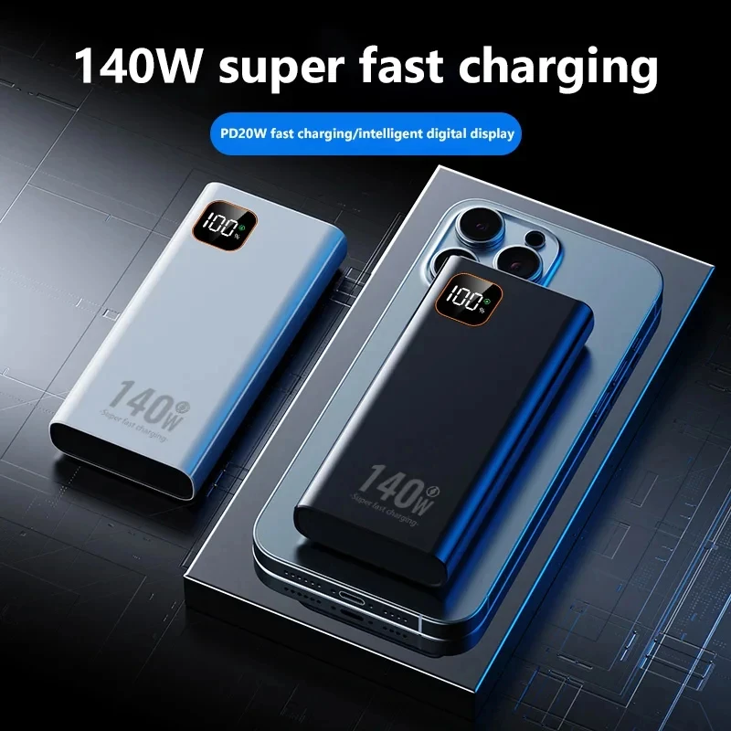 140w Power Bank 500000mah High Capacity Super Fast Charging Pd 20w Ccc Portable Battery Charger For Iphone Samsung Xiaomi 2026