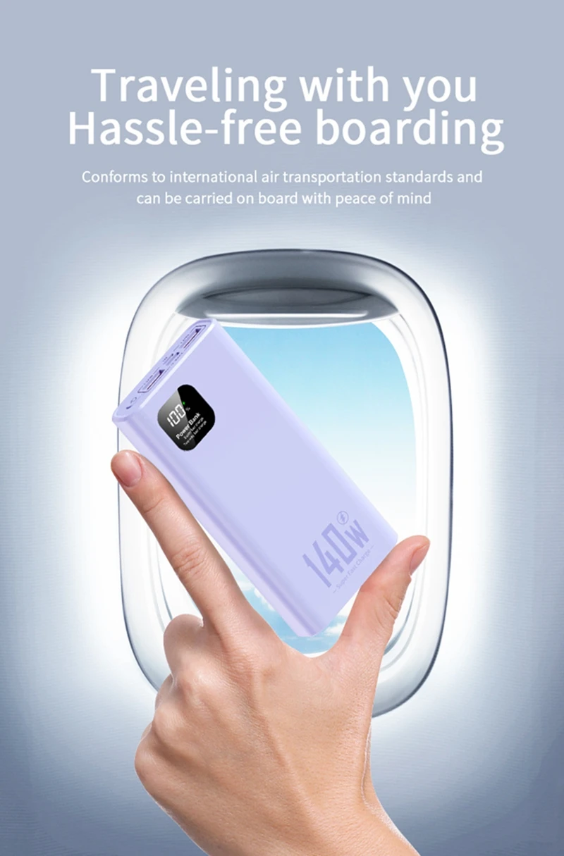 140w Power Bank 500000mah High Capacity Super Fast Charging Pd 20w Ccc Portable Battery Charger For Iphone Samsung Xiaomi 2026