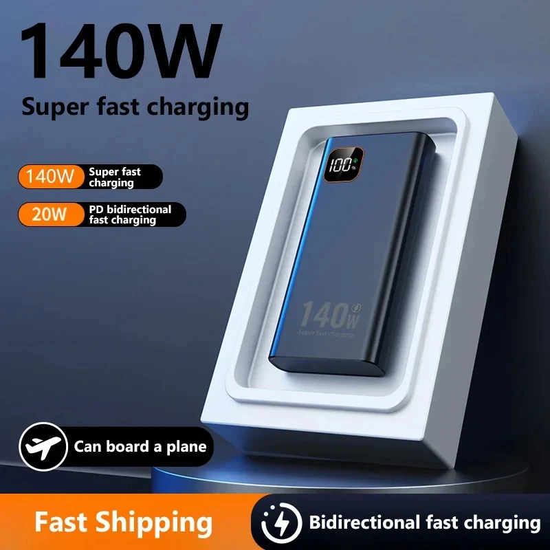 140w Power Bank 500000mah High Capacity Super Fast Charging Pd 20w Ccc Portable Battery Charger For Iphone Samsung Xiaomi 2026