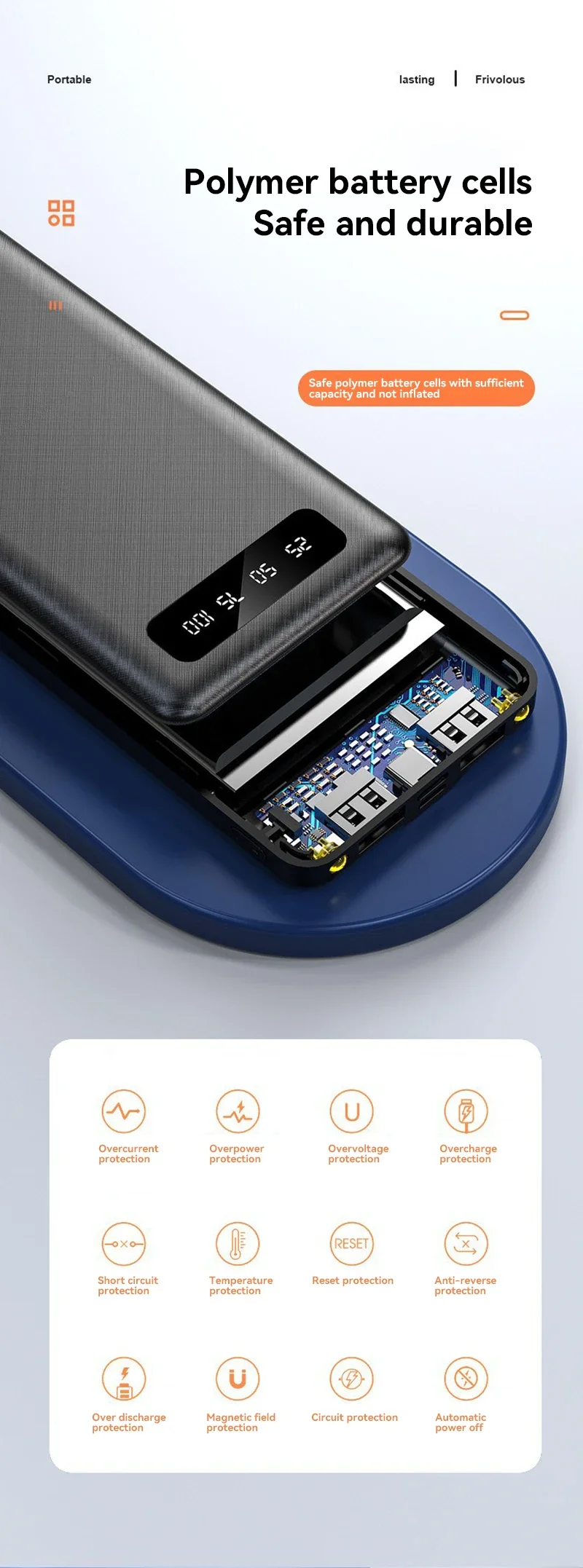 New 200000mAh PowerBank 120W Super Fast Charging High Capacity Portable External Battery With LED Digital Display For IPhone