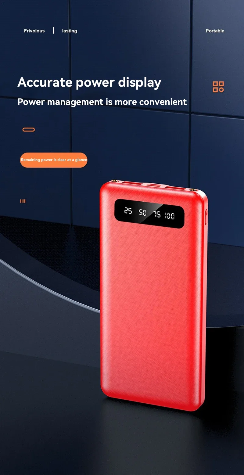 New 200000mAh PowerBank 120W Super Fast Charging High Capacity Portable External Battery With LED Digital Display For IPhone