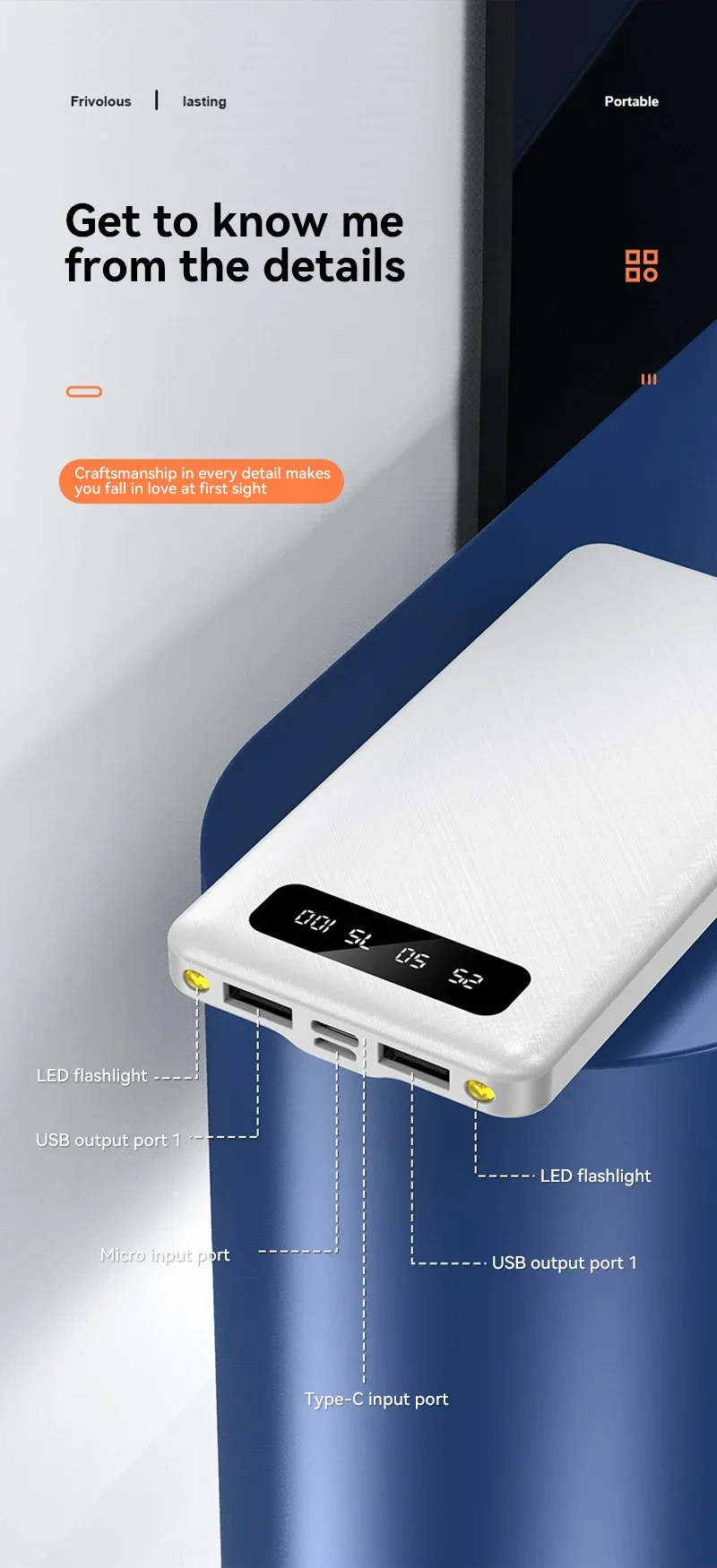 New 200000mAh PowerBank 120W Super Fast Charging High Capacity Portable External Battery With LED Digital Display For IPhone