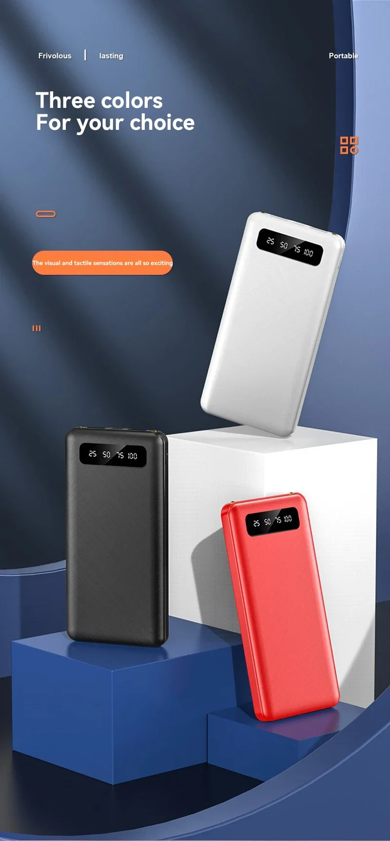New 200000mAh PowerBank 120W Super Fast Charging High Capacity Portable External Battery With LED Digital Display For IPhone