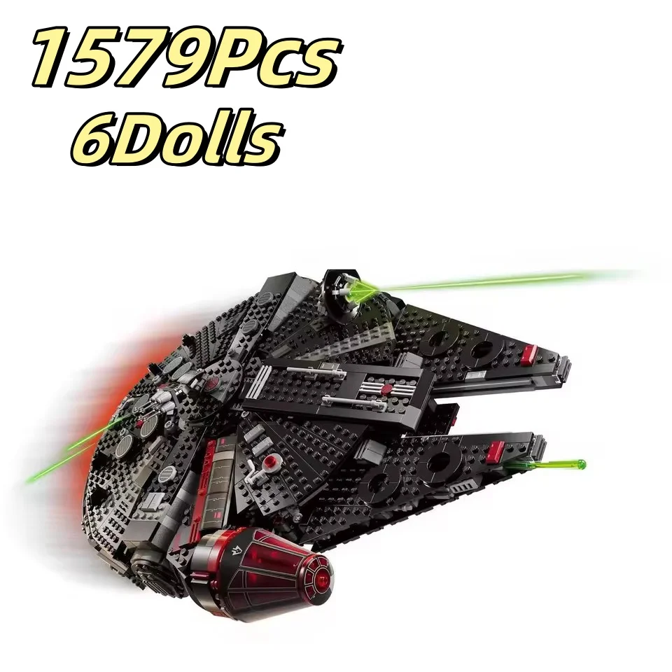 Movie Themed Black Spaceship VehicleModel Desktop Home Ornament, Perfect Holiday & Birthday Gift for Sci-Fi Fans and Collectors