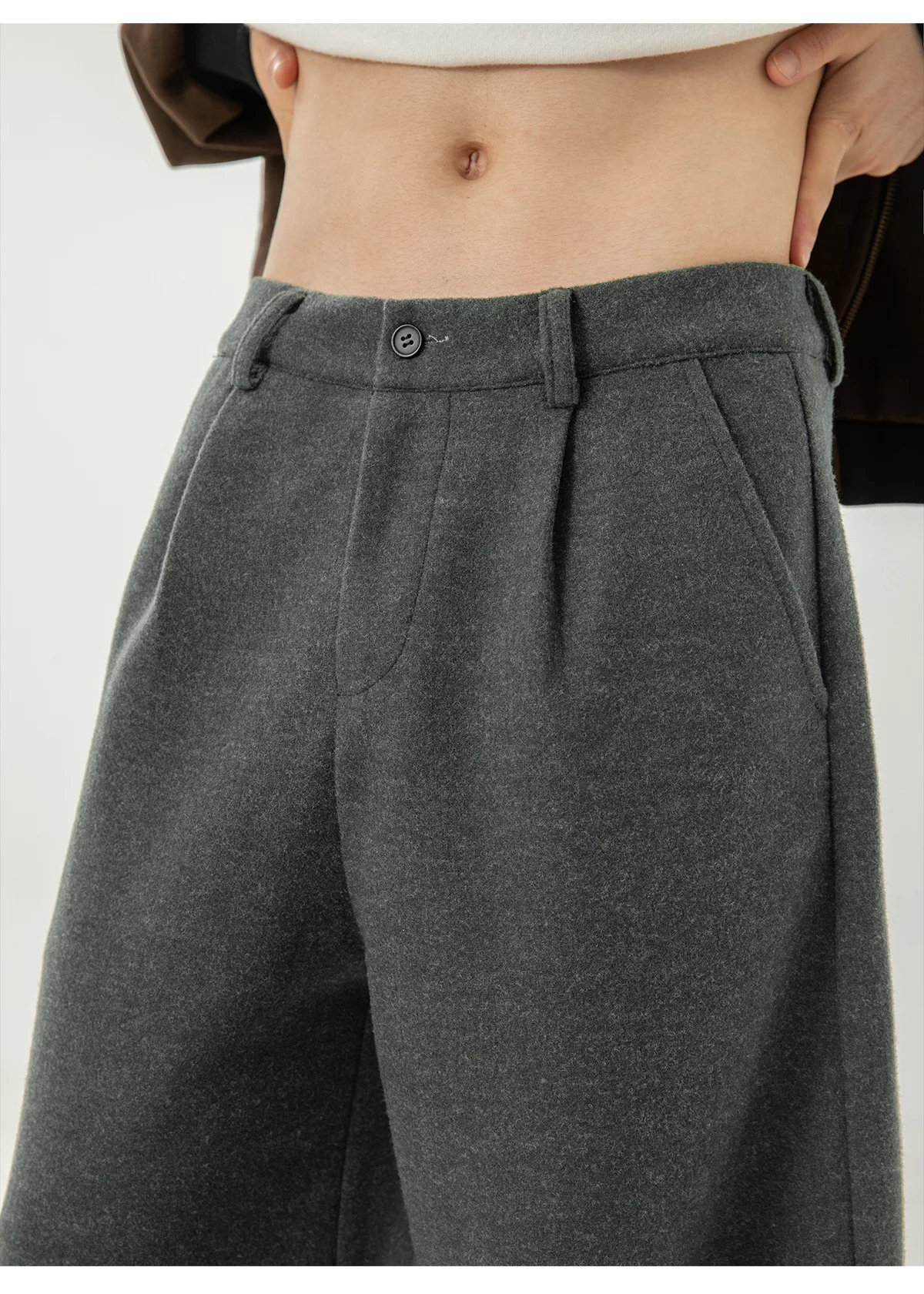 Japanese style New Fashion Men's Solid Color Casual Trendy Simple Baaic Heavy Duty Wide Leg Trousers Male Suit Pants Clothes