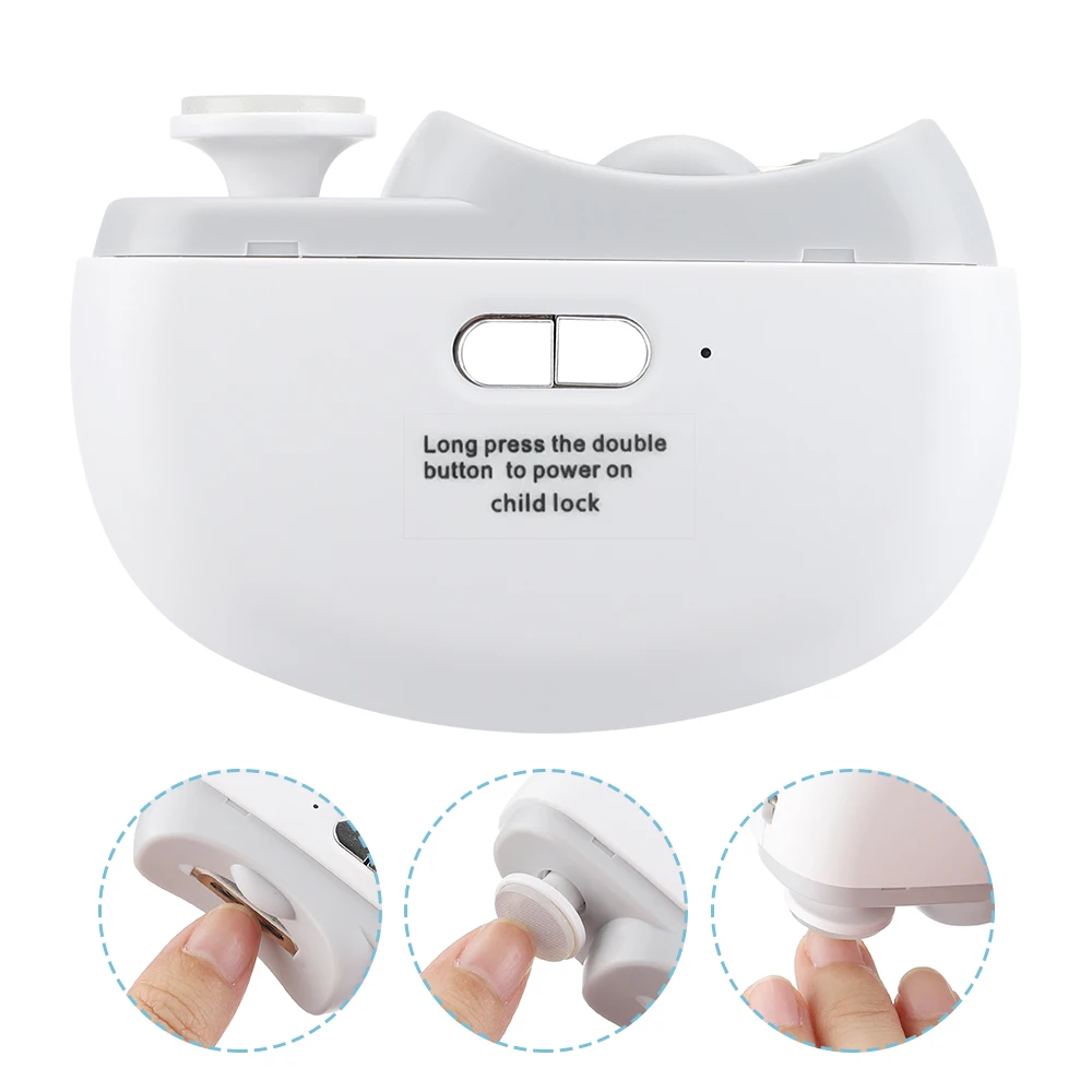 Electric Nail Clippers Automatic Anicure Trimmer With Light Adult Baby Fingernail Toe Scissors Pedicure Polishing Nails Cutter