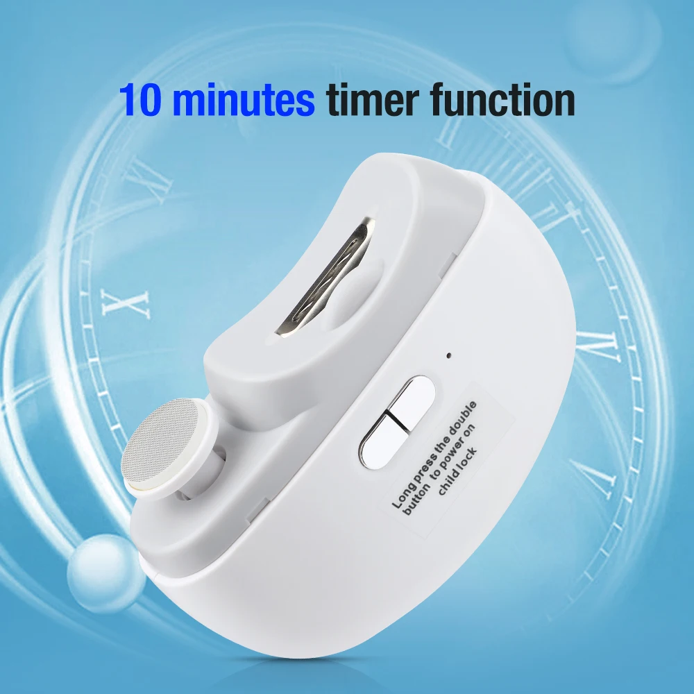 Electric Nail Clippers Automatic Anicure Trimmer With Light Adult Baby Fingernail Toe Scissors Pedicure Polishing Nails Cutter