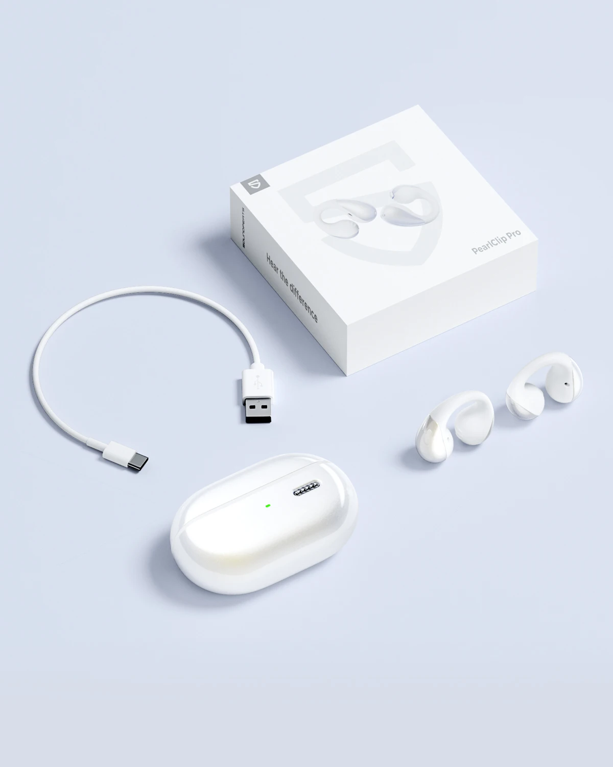 SoundPEATS PearlClip Pro Open Ear Earbuds Wireless Headphones Bluetooth 5.4 Earphones Ultra-Comfort Clip On Ear Buds 24 Hrs Play