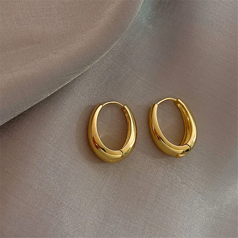 KOTiK 2024 Hot Sale Fashion Metal Drop Earrings for Woman Vintage Hoop Earring Trend Classic Party Wedding Pendant Jewelry Gift
