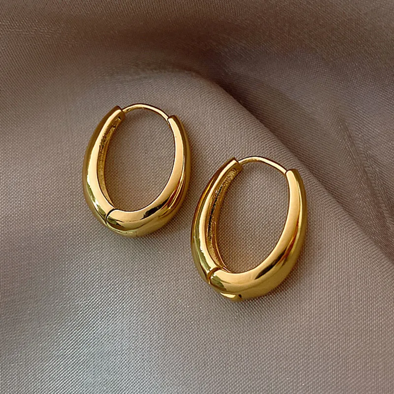 KOTiK 2024 Hot Sale Fashion Metal Drop Earrings for Woman Vintage Hoop Earring Trend Classic Party Wedding Pendant Jewelry Gift