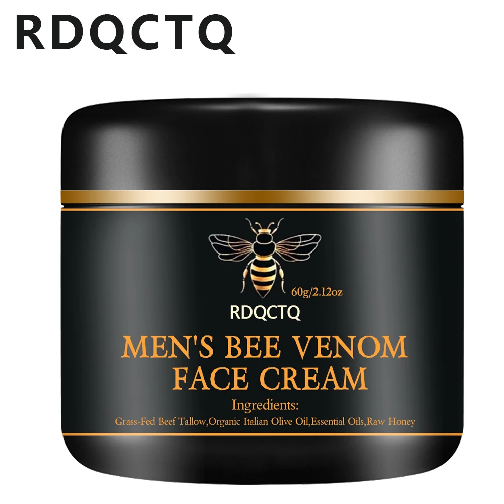 RDQCTQ Men's Bee venom Wrinkle Remover Face Cream Firming Lifting Anti Aging Fade Fine Lines Moisturizing Skin Care