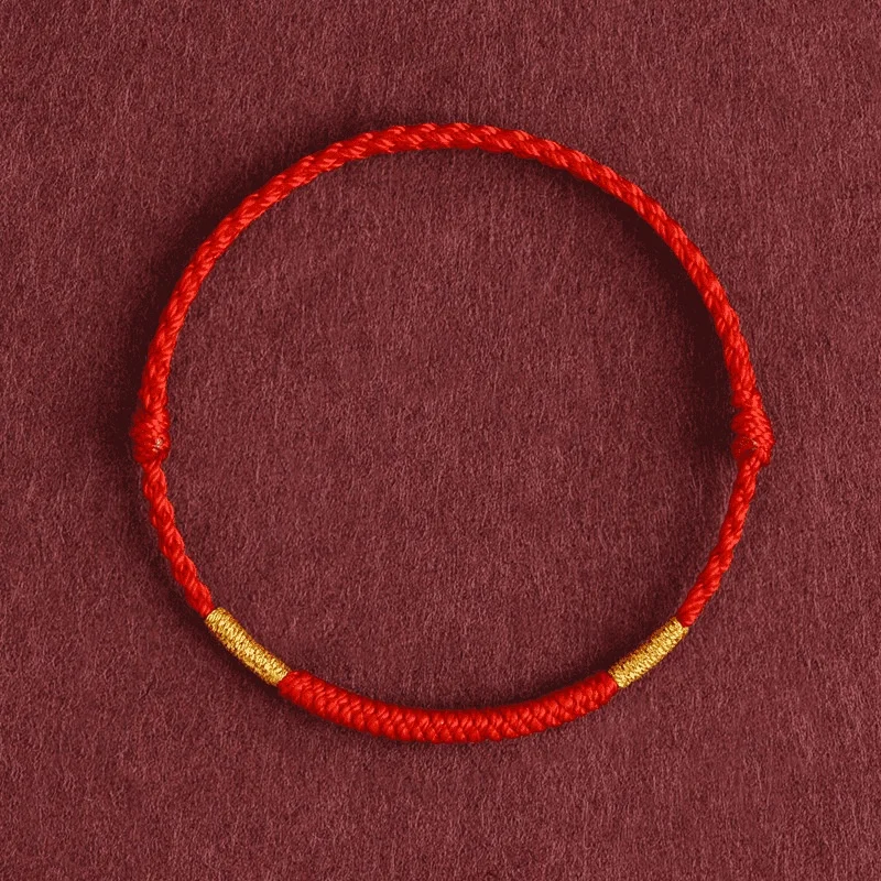 Lucky Red Rope Bracelet Women Men Couple Bangles Lucky Clover Bracelet Adjustable Handmade DIY Friendship Gift