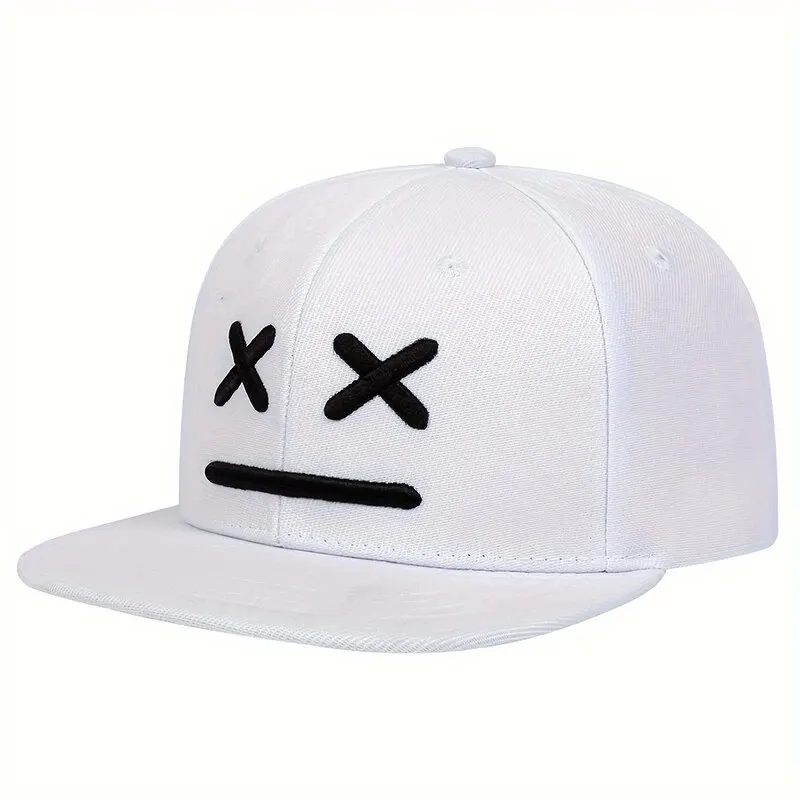 Unisex XX Smiling Face Embroidery Hip-hop Hats Spring Autumn Outdoor Adjustable Casual Baseball Caps Sunscreen Hat