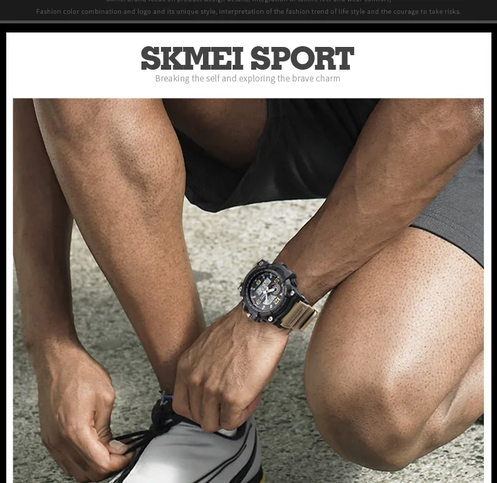 SKMEI 1283 Military Digital Quartz Watch for Men Waterproof Sport Mens Electronic Shockproof Wristwatches LED Clock 1637 Reloj