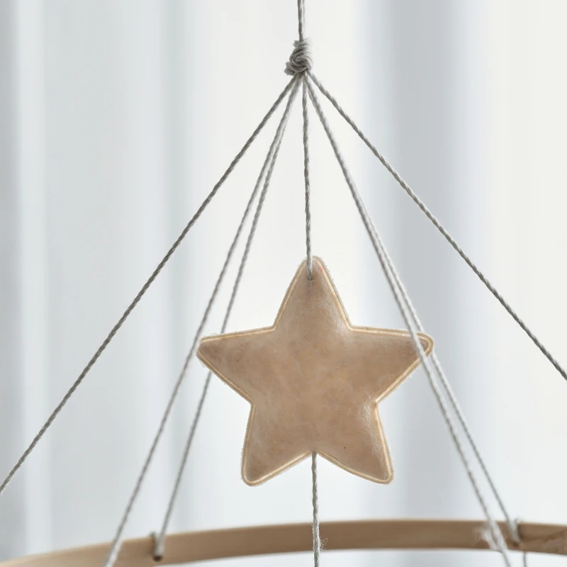 Baby Mobile Toy Wooden 0-12 Months Rattle Toy Baby Crib Mobile Toy Teddy Plush Alpaca Crib Bell Hanging Toy Baby Crib Bracket