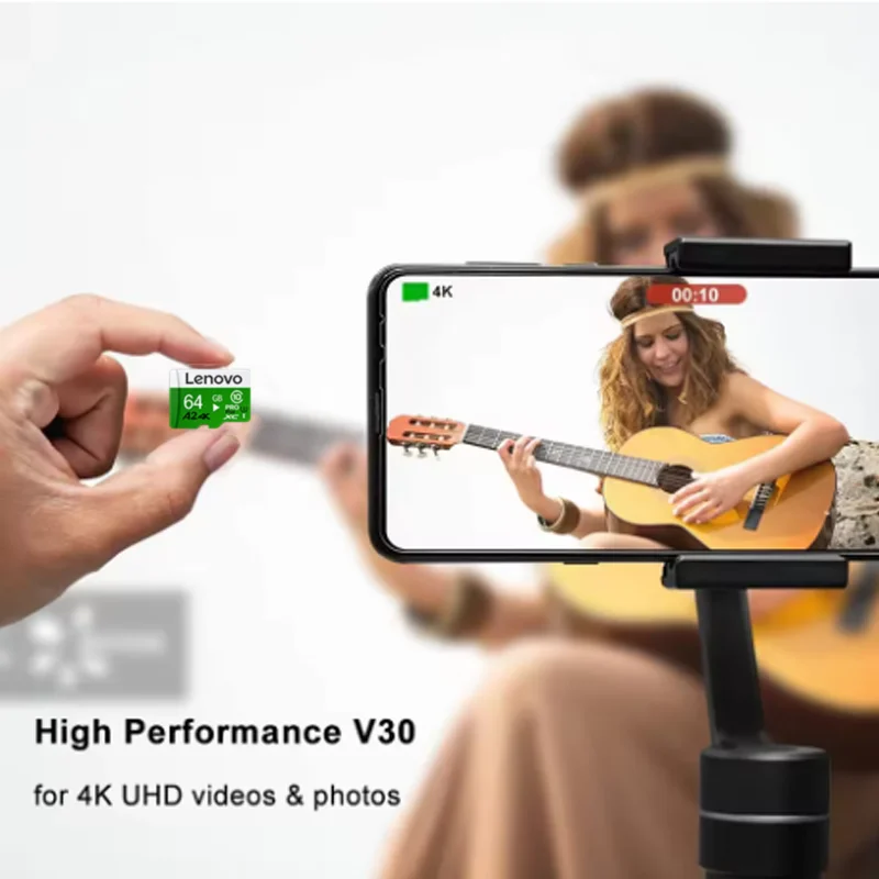 Lenovo Memory Card High Endurance Video Monitoring TF Card 64GB 128GB 512GB Golden Micro TF SD Card For SmartPhone Camera Drones