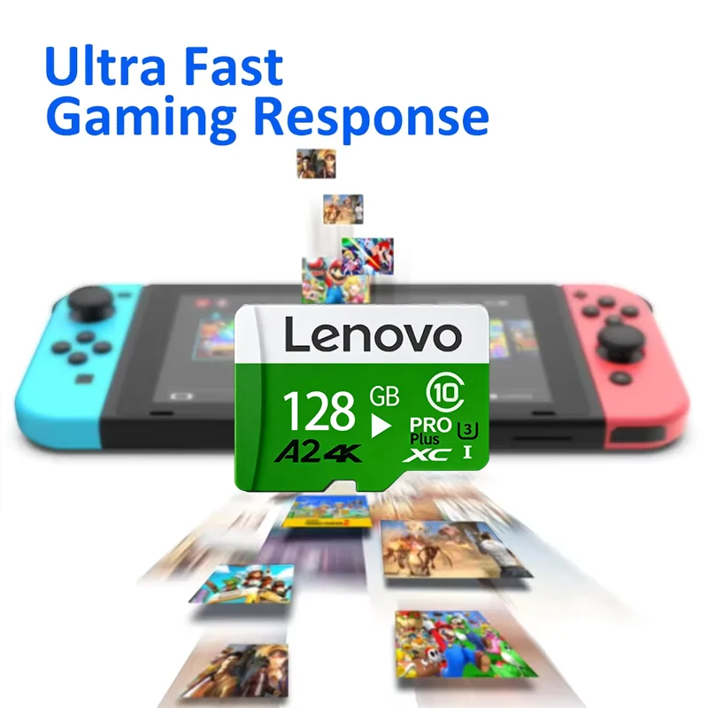 Lenovo Memory Card High Endurance Video Monitoring TF Card 64GB 128GB 512GB Golden Micro TF SD Card For SmartPhone Camera Drones