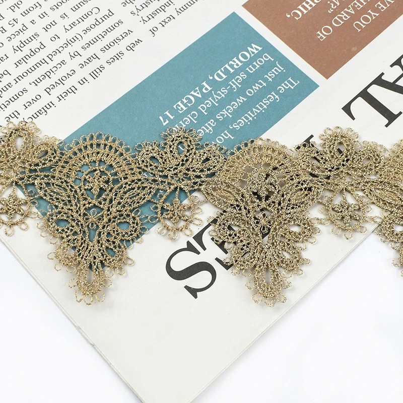 2/5/10Yards 5.8cm Embroidery Lace Ribbon Wedding Dress Laces Trim Garment Decoration Fabric Tape DIY Craft Sewing Accessories