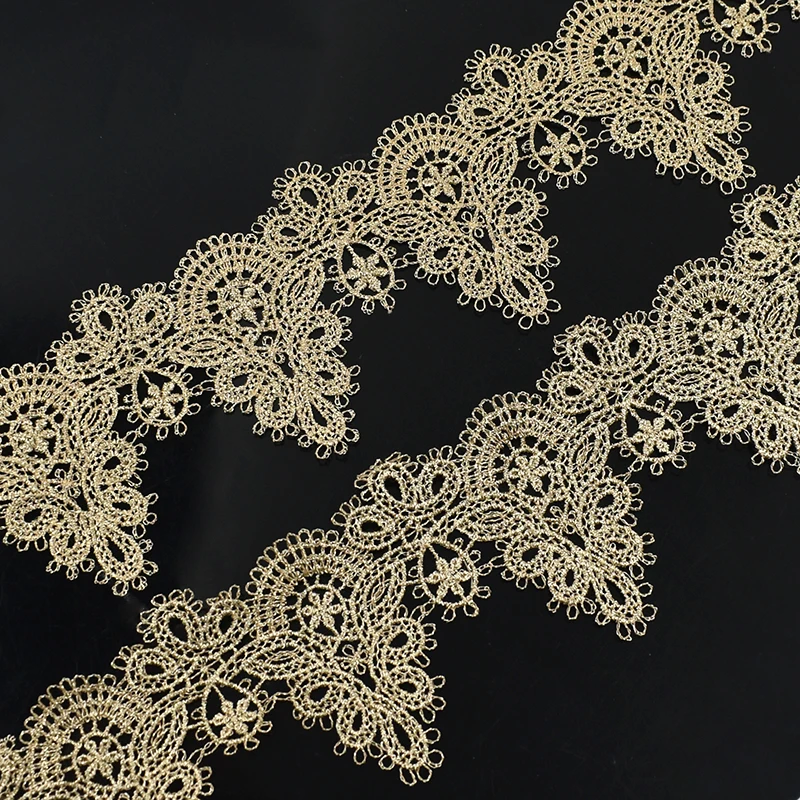 2/5/10Yards 5.8cm Embroidery Lace Ribbon Wedding Dress Laces Trim Garment Decoration Fabric Tape DIY Craft Sewing Accessories