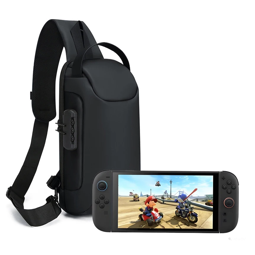 Portable Shoulder Bag Dual Zipper Lock Shockproof Carrying Case Waterproof Cover Compatible Nintendo Switch 2 Game Accessories