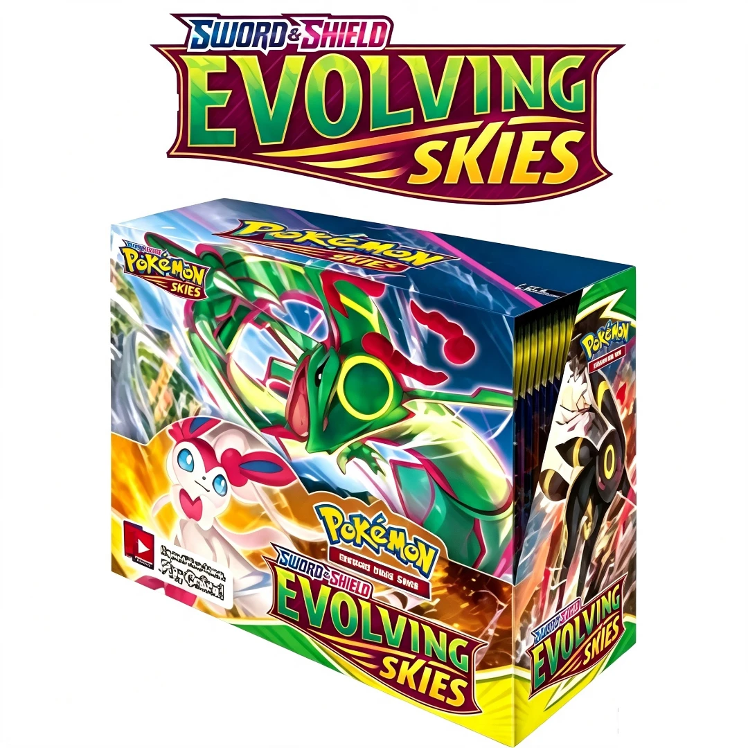 2026 TCG Sword & Shield Evolving Skies Booster Box 36 Packs Trading Card Game Collection Cards Toy for Kids Gift