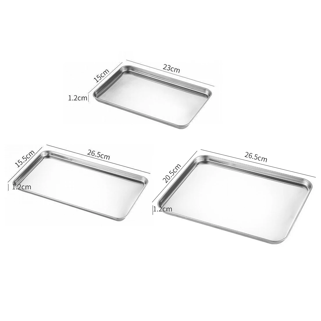 Rectangle Stainless Steel Tray Buffet Presentation Tray Metal Food Serving Plate Rice Noodle Pan Home Dishes Storage Organizer