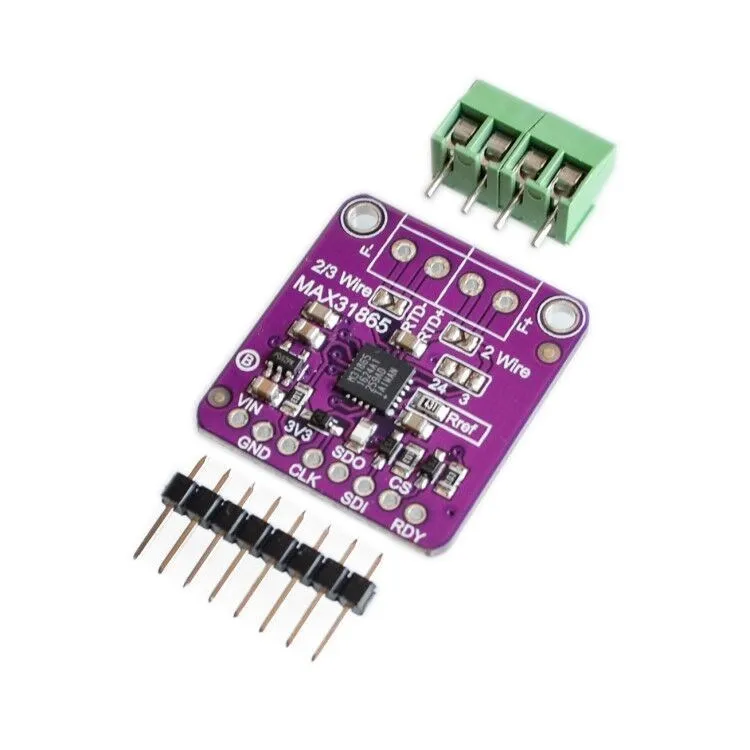 MAX31865 PT100/PT1000 RTD-to-Digital Converter Board Thermocouple Temperature Sensor Amplifier Module for 3.3V/5V Systems