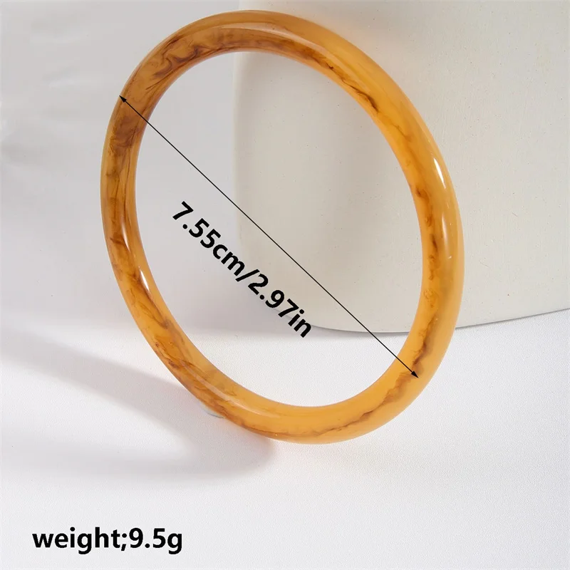 2025 Acrylic Resin Geometric Bracelets for Women Minimalist Chic Irregular Marbling Round Cuff Bangle Fashion Party Jewelry Gift
