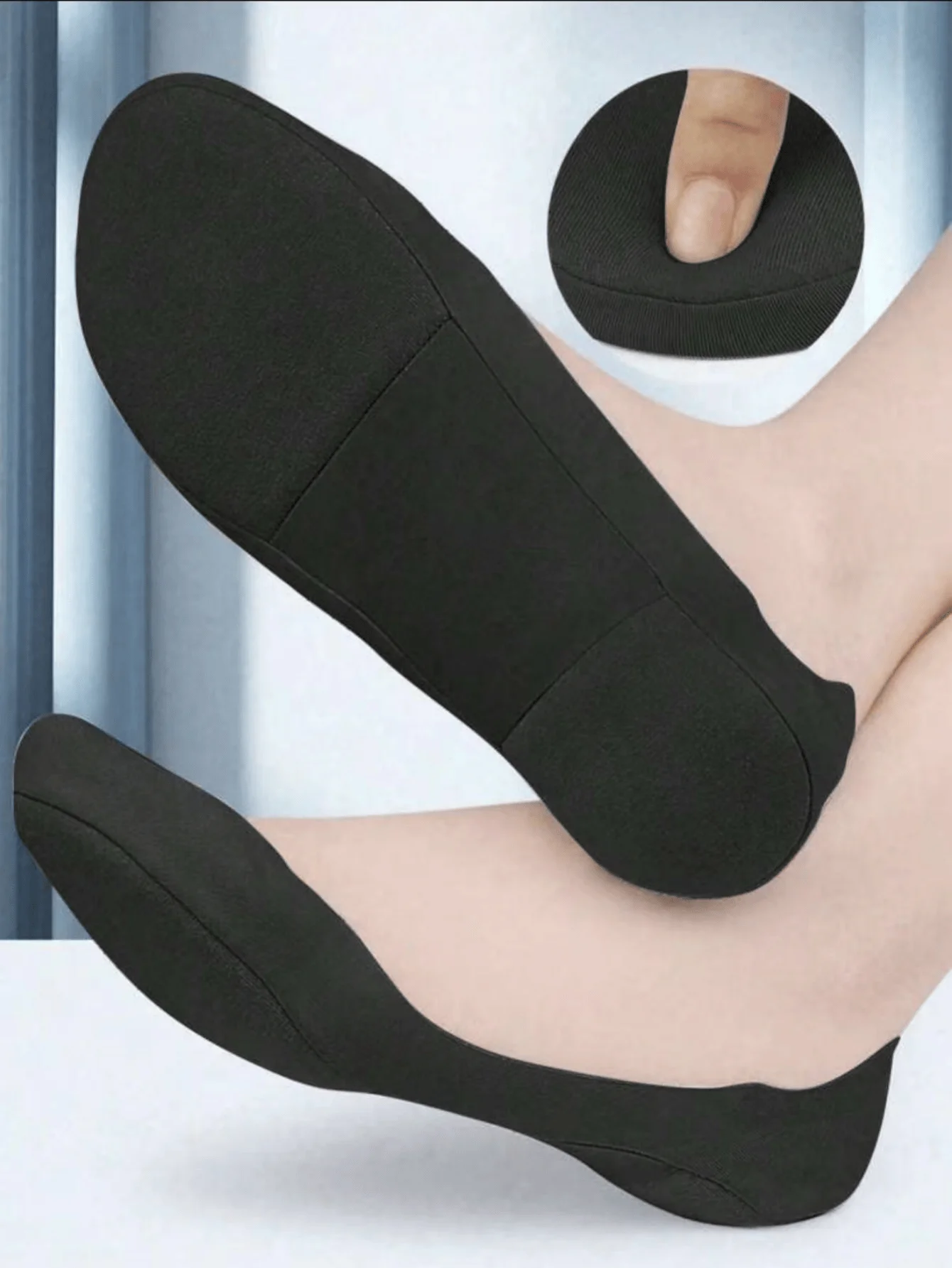 Women Boat Sock Plantar Fasciitis Shoes Insole Socks Insoles for Feet Shock Absorbing Shoe Sole Invisible Non Slip Shoe Pads