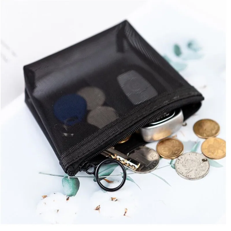 1PCS Women Men Necessary Cosmetic Bag Transparent Travel Organizer Fashion Small Large Black Toiletry Bags Makeup Pouch