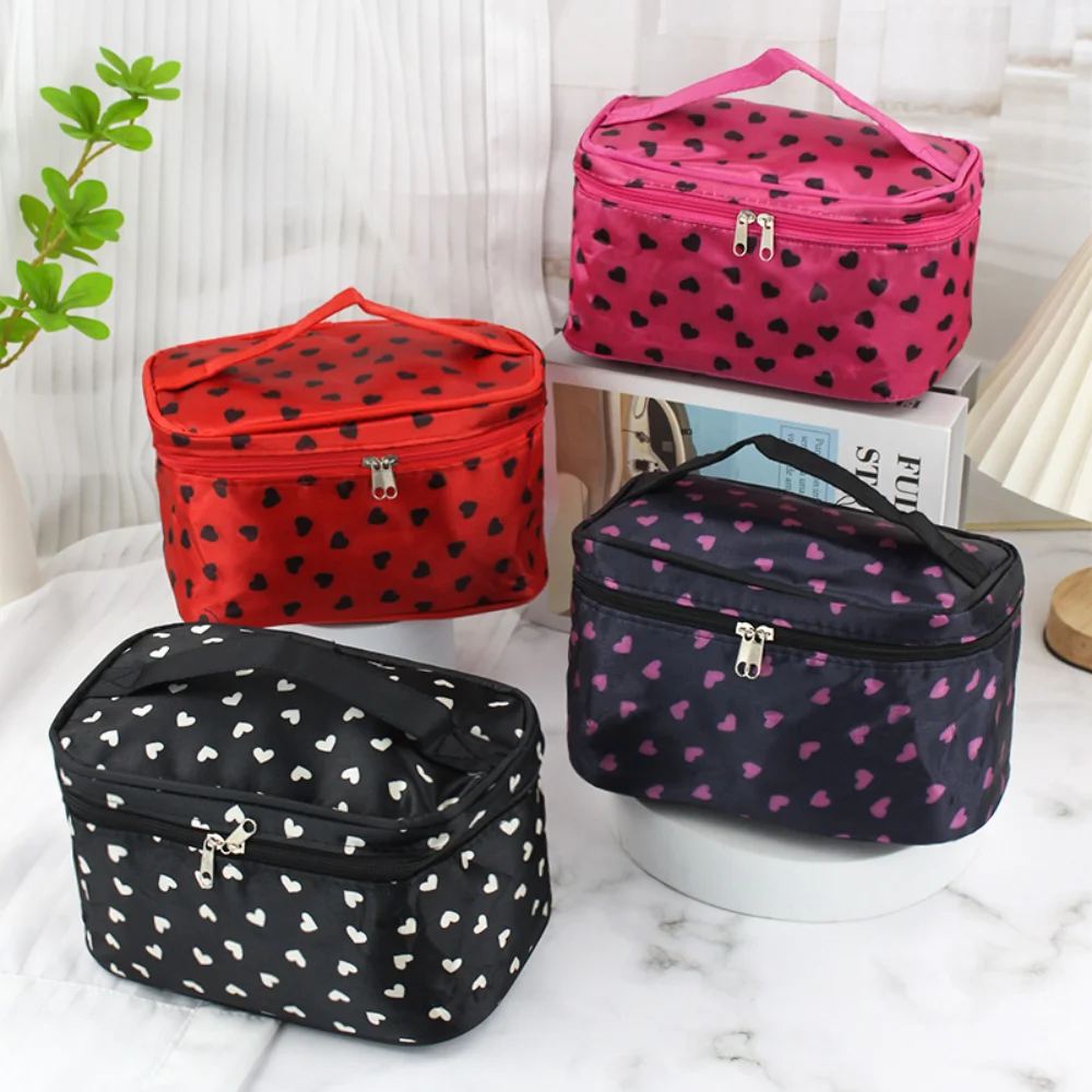 Dot Makeup Bag Travel Portable Large Capacity Toiletry Organizer Storage Box Carry On Waterproof Handbag Cosmetic Bag Wash Bag