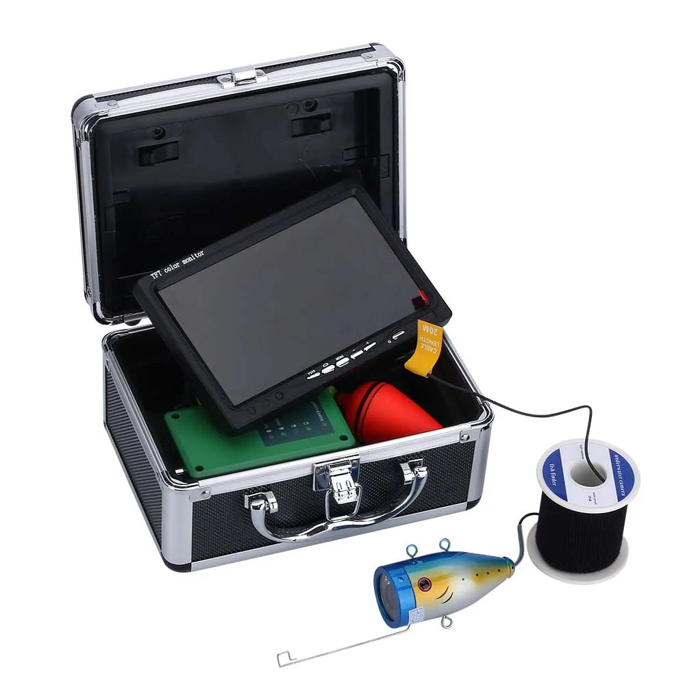 MAOTEWANG 7inch Fishfinder Underwater Fishing Camera Double Lamp 30LEDs 15M 30M 50M Waterproof For ICE/Sea/River Fishing