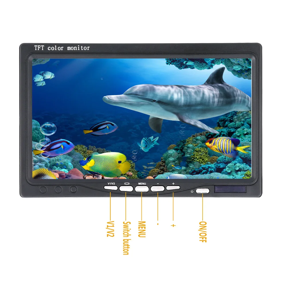 MAOTEWANG 7inch Fishfinder Underwater Fishing Camera Double Lamp 30LEDs 15M 30M 50M Waterproof For ICE/Sea/River Fishing