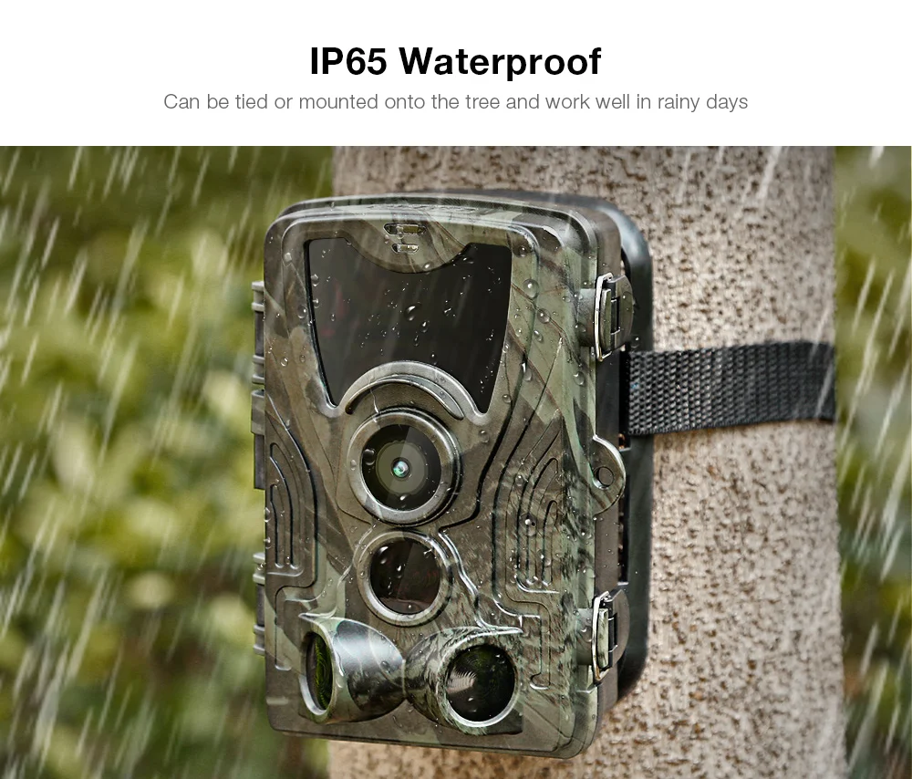 Suntekcam Hunting Camera 20MP 1080P IP65 Night Vision Trail Cameras Waterproof Wildlife Photo Trap Surveillance Cams HC801A