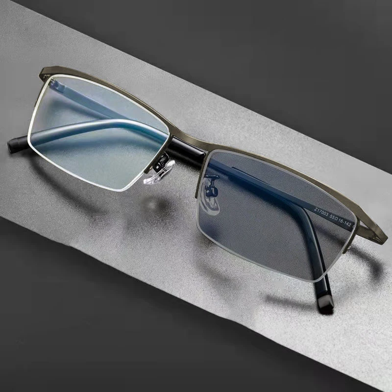 Trendy Men's Business Photochromic Myopia Sunglasses Unisex Fashion Anti-blue Light Near Sight Eyewear Minus Diopter Eyeglasses