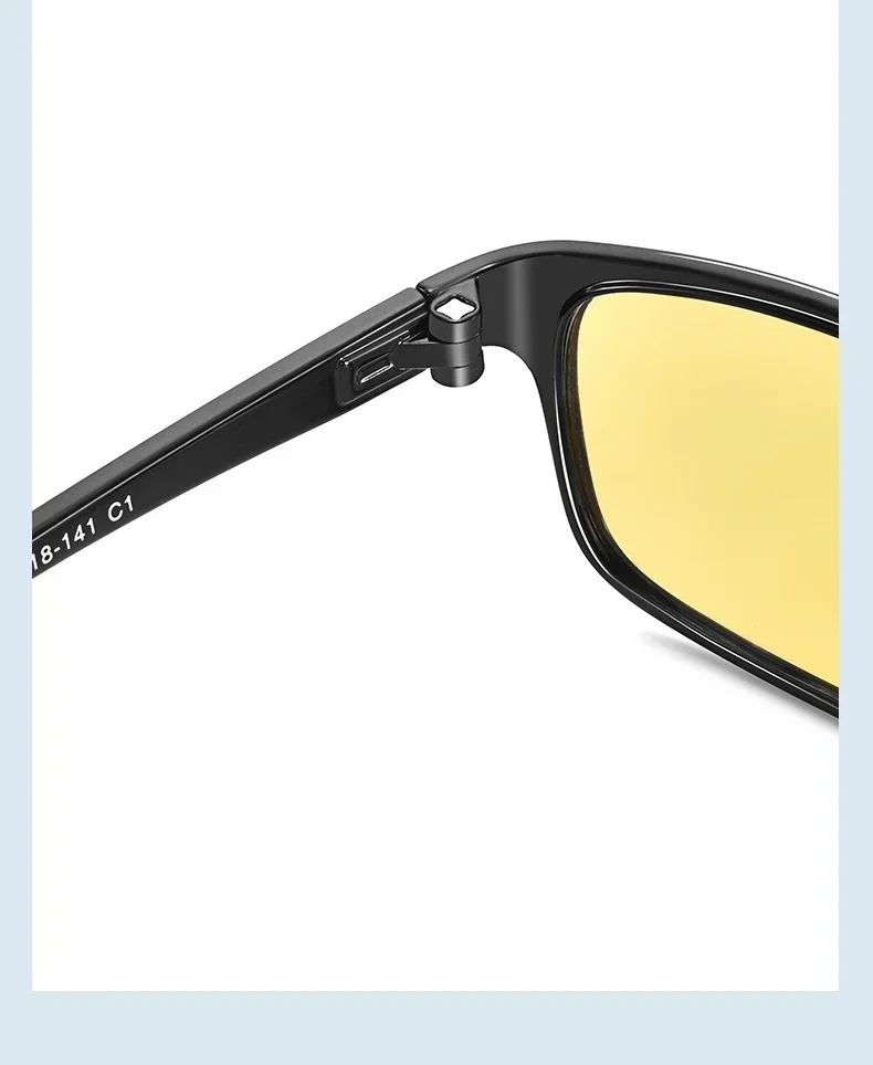 Vintage Women Men's Anti-Glare Driving Night Vision Minus Glasses Ultralight Square Frame Eyeglasses Retro Myopia Eyewear To-4.0