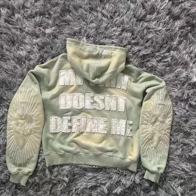 Juspinice Korean Fashion New Printed Hoodie Short Hoodie 2025 New Versatile Zipper Cardigan Jacket Male Clothing