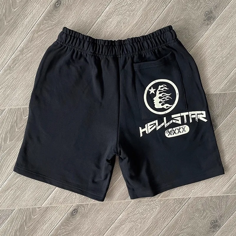 European and American Pure Cotton Flash Printing Casual Sports Men's and Women's Washing Shorts