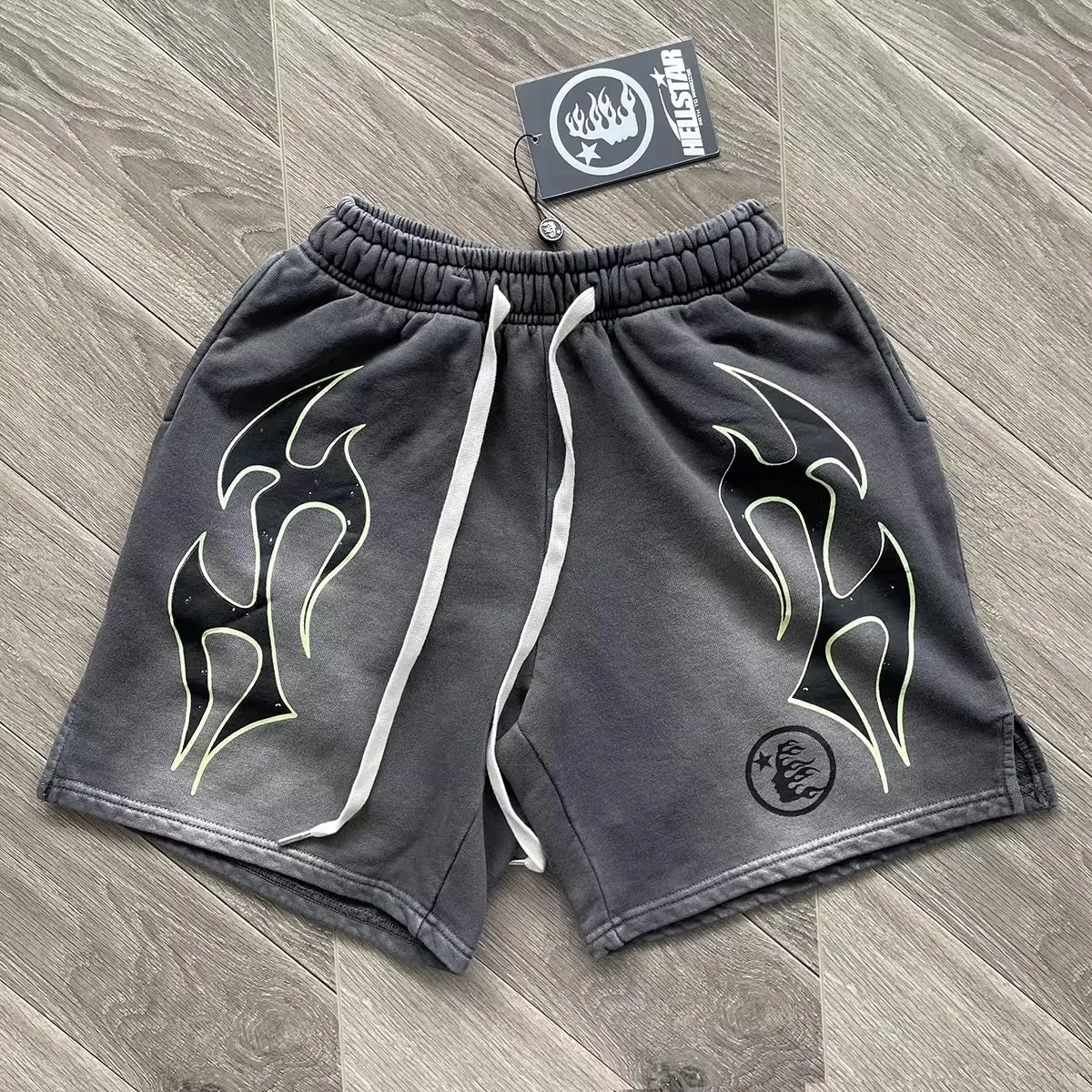 European and American Pure Cotton Flash Printing Casual Sports Men's and Women's Washing Shorts