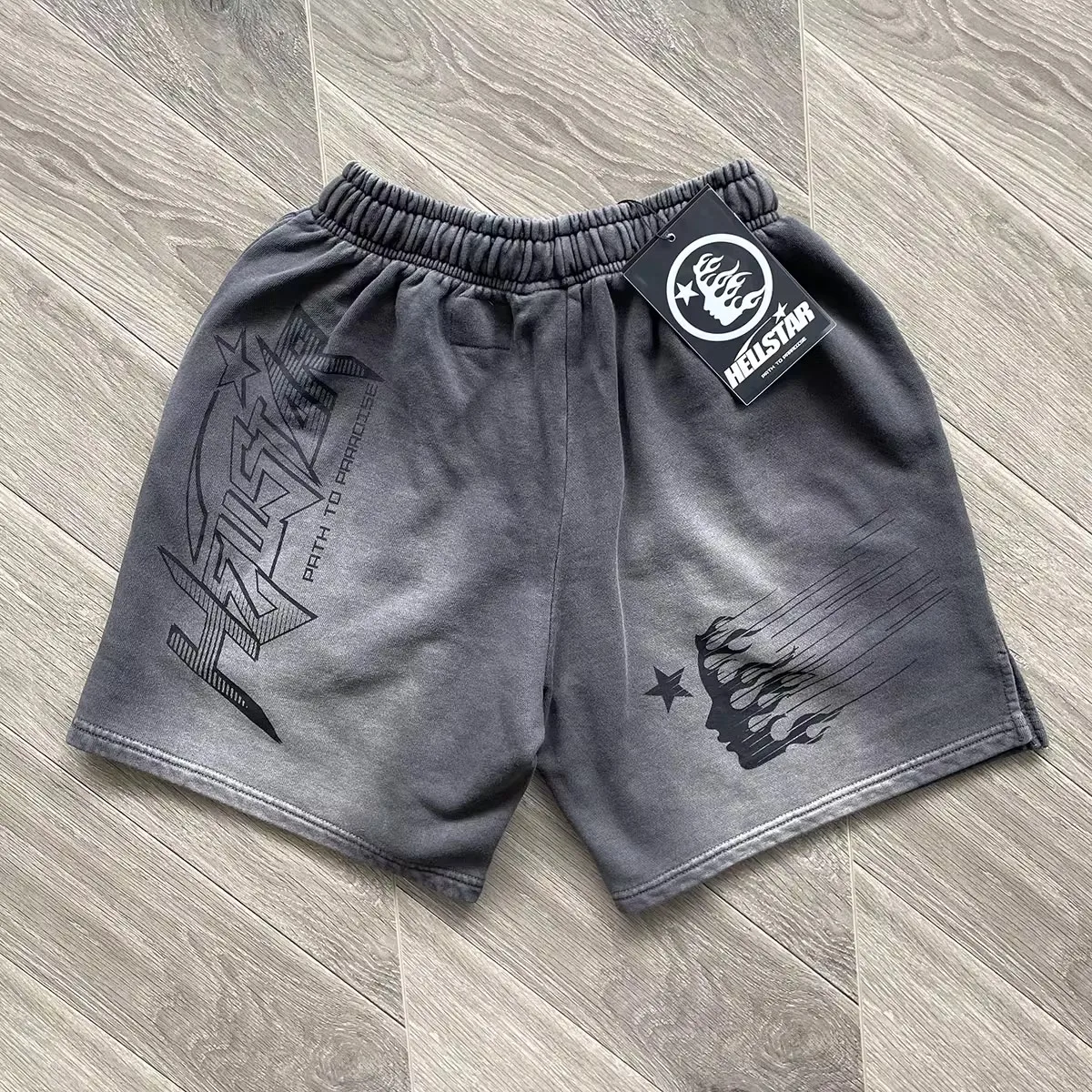 European and American Pure Cotton Flash Printing Casual Sports Men's and Women's Washing Shorts