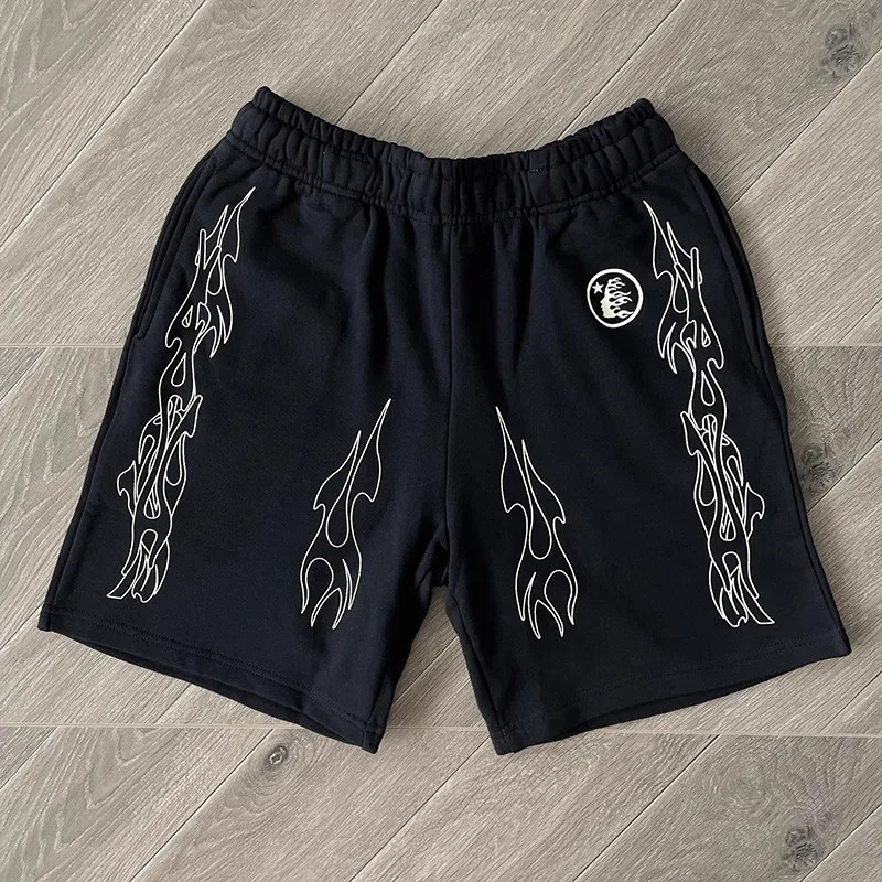 European and American Pure Cotton Flash Printing Casual Sports Men's and Women's Washing Shorts